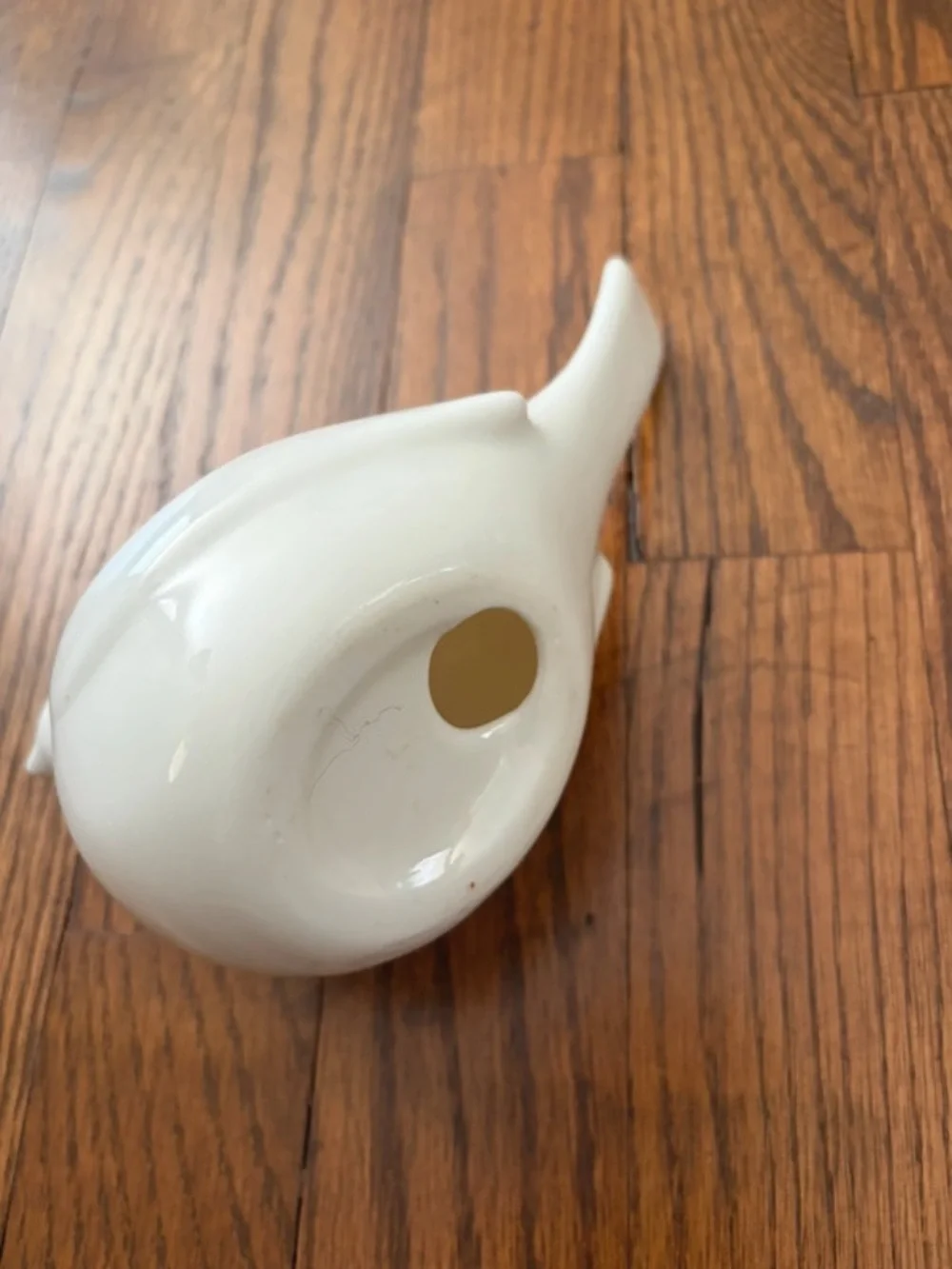 White Ceramic Bird Figurine - Decorative Bird Accent